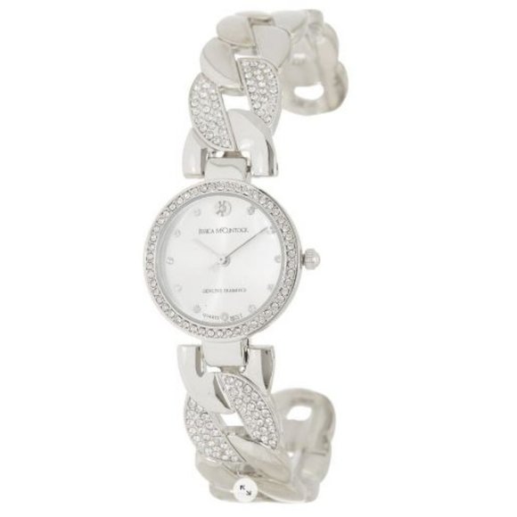 Jessica McClintock Accessories - Jessica McClintock Silver Crystal Bracelet Watch